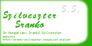 szilveszter sranko business card