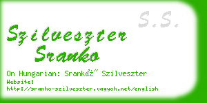 szilveszter sranko business card